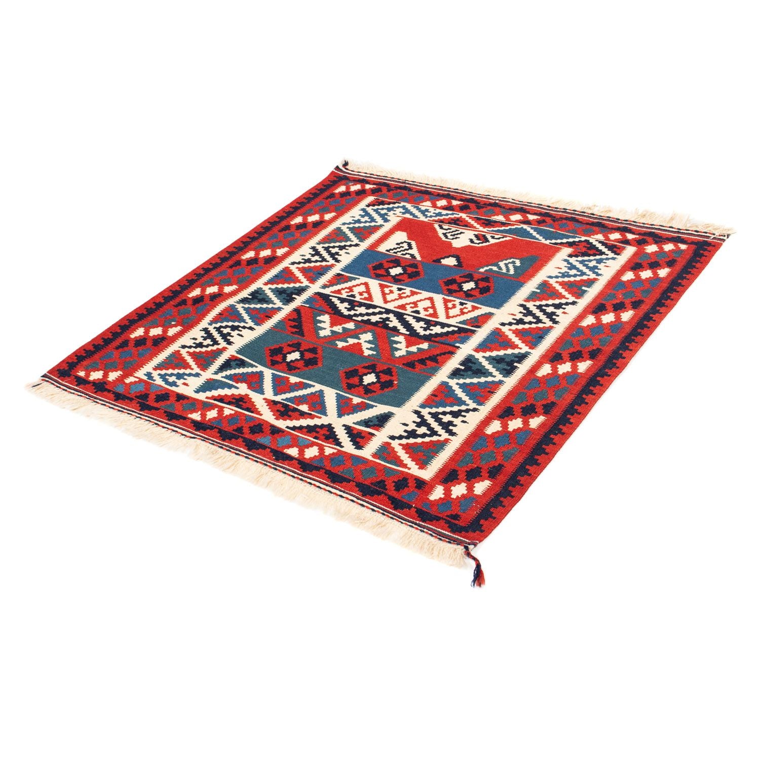 Tappeto Kelim - Orientale quadrato  - 103 x 100 cm - multicolore