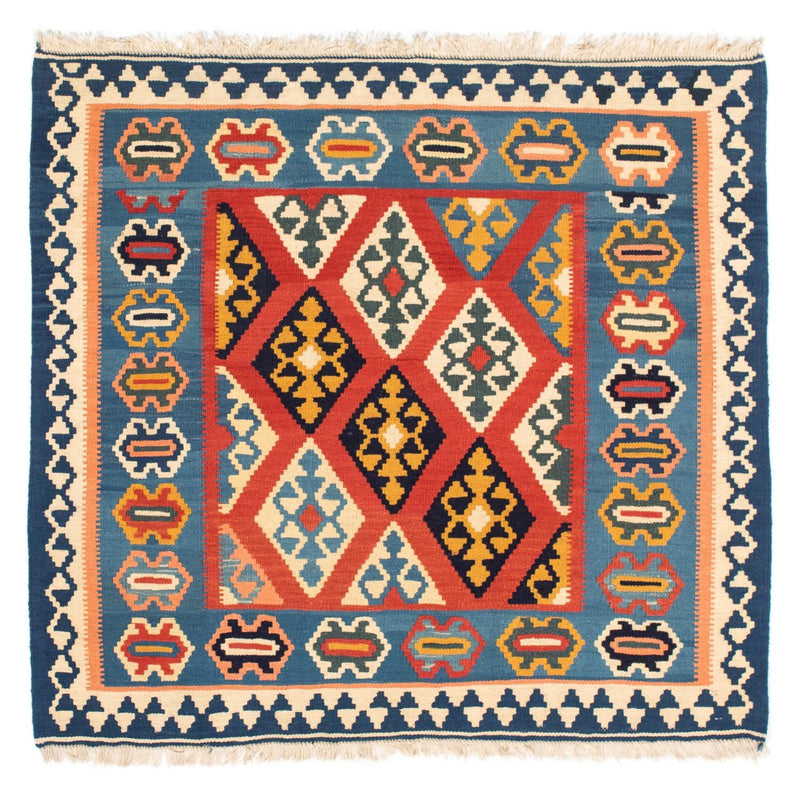 Tappeto Kelim - Orientale quadrato  - 108 x 97 cm - ruggine