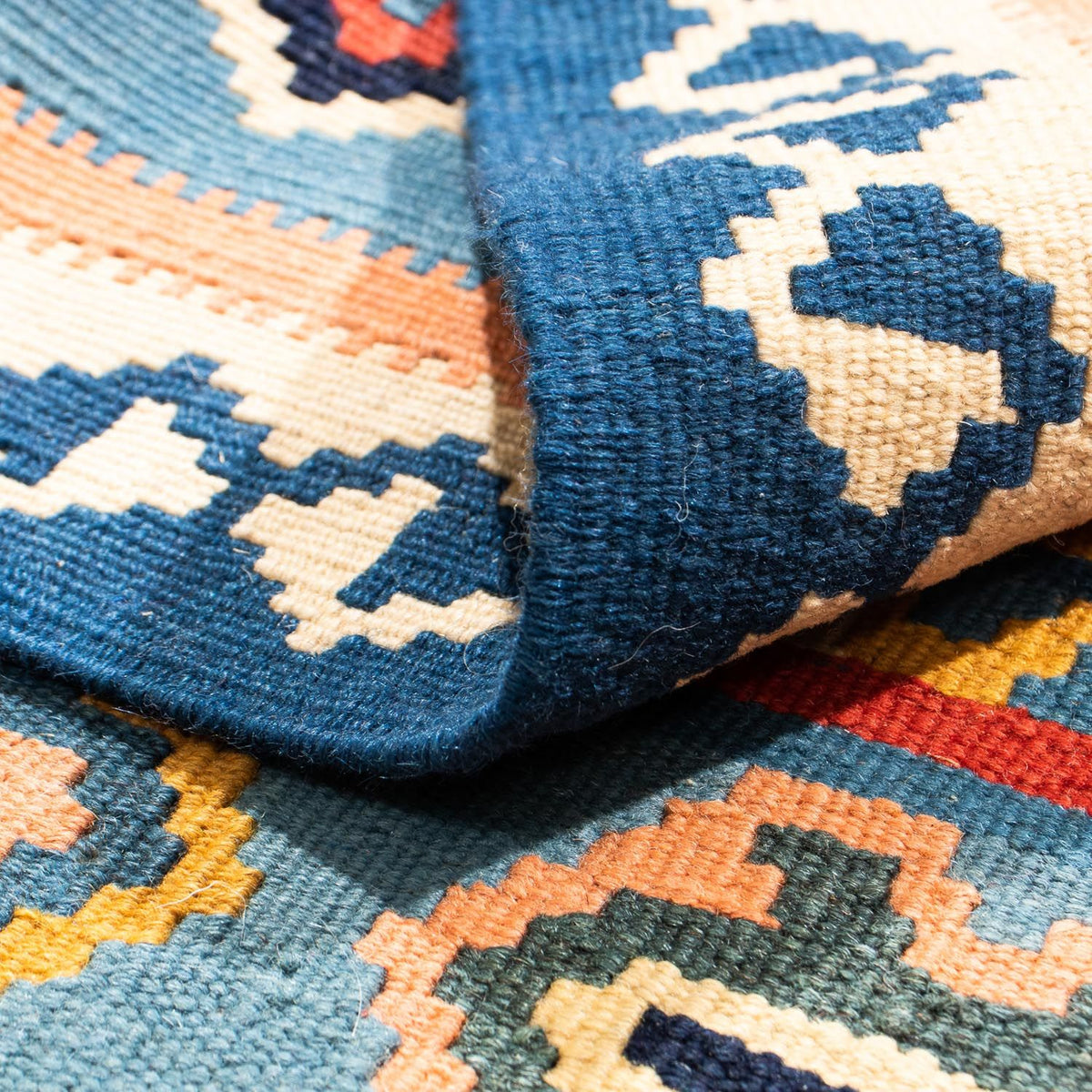 Tappeto Kelim - Orientale quadrato  - 108 x 97 cm - ruggine