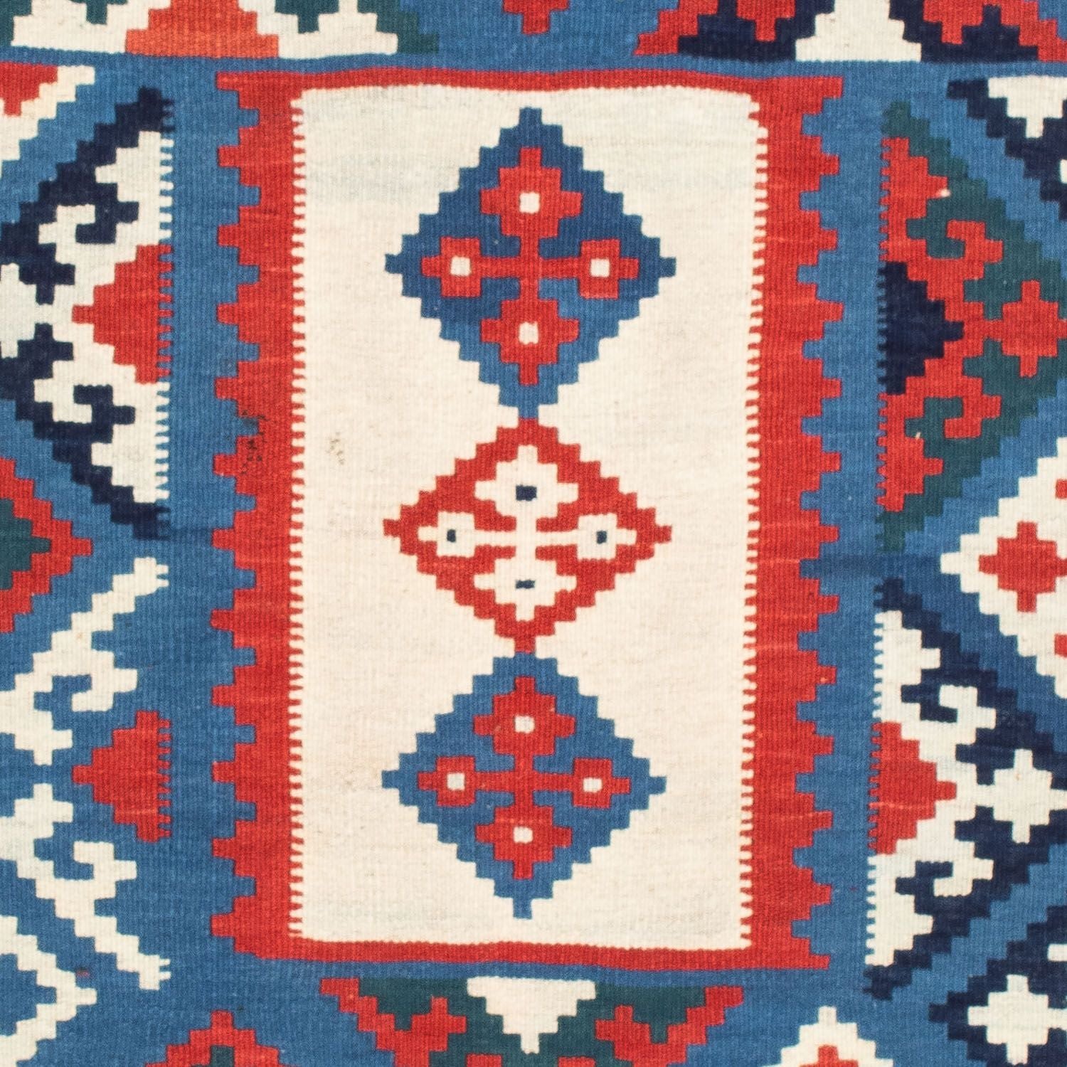 Tappeto Kelim - Orientale quadrato  - 104 x 103 cm - blu scuro