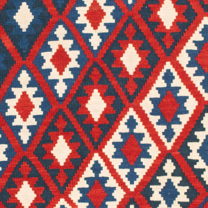 Tappeto Kelim - Orientale quadrato  - 102 x 94 cm - rosso scuro