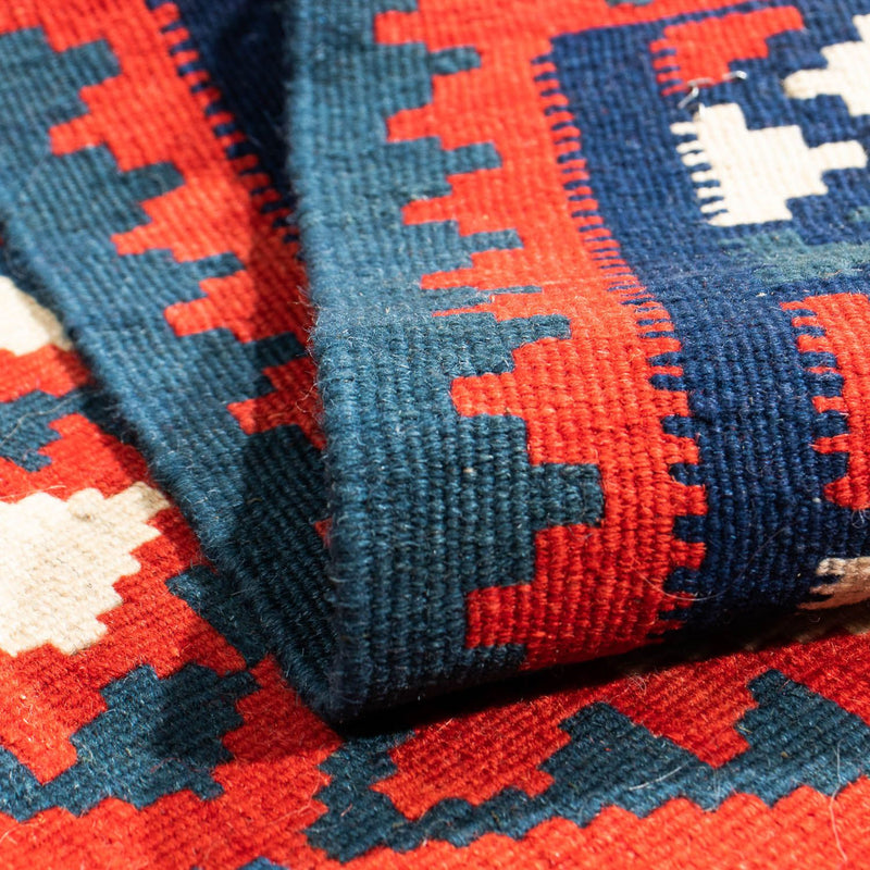 Tappeto Kelim - Orientale quadrato  - 102 x 94 cm - rosso scuro