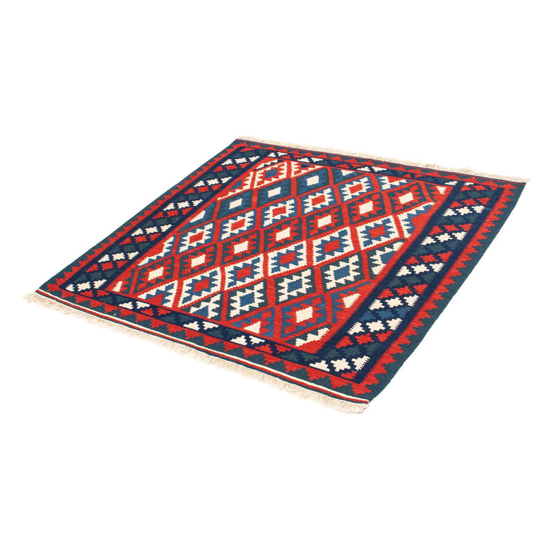Tappeto Kelim - Orientale quadrato  - 102 x 94 cm - rosso scuro