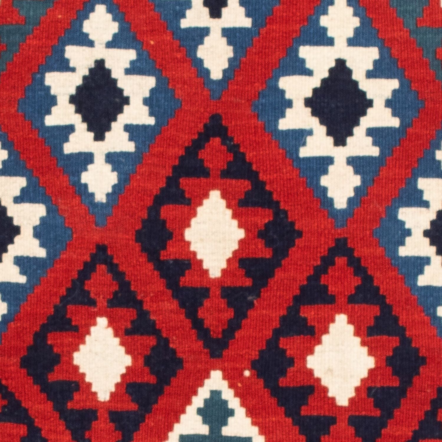Tappeto Kelim - Orientale quadrato  - 106 x 103 cm - rosso scuro
