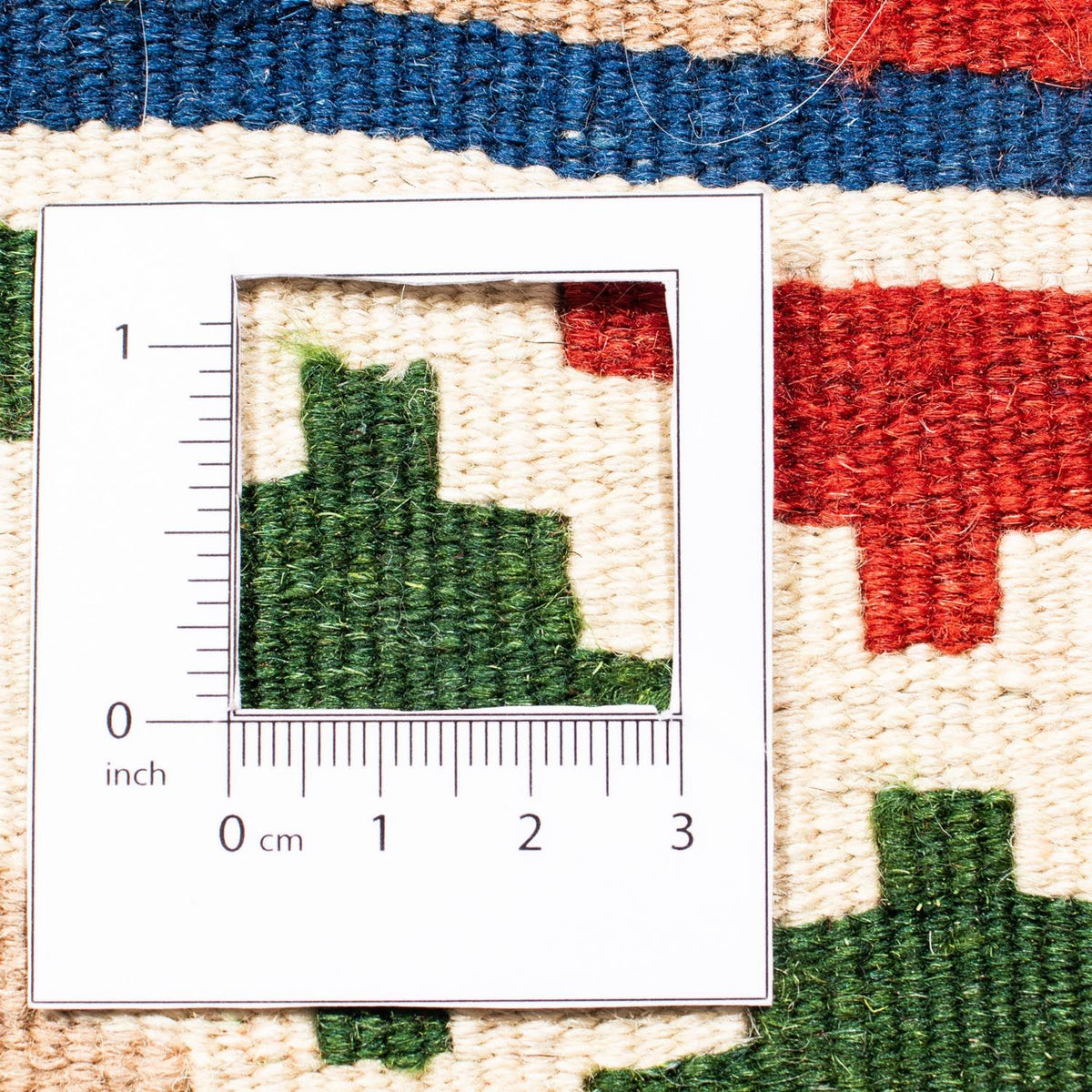 Tappeto Kelim - Orientale quadrato  - 103 x 100 cm - blu scuro