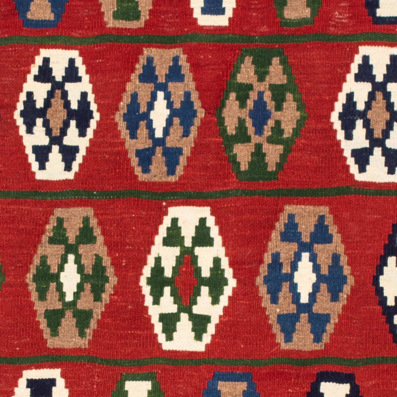 Tappeto Kelim - Orientale quadrato  - 100 x 98 cm - rosso scuro