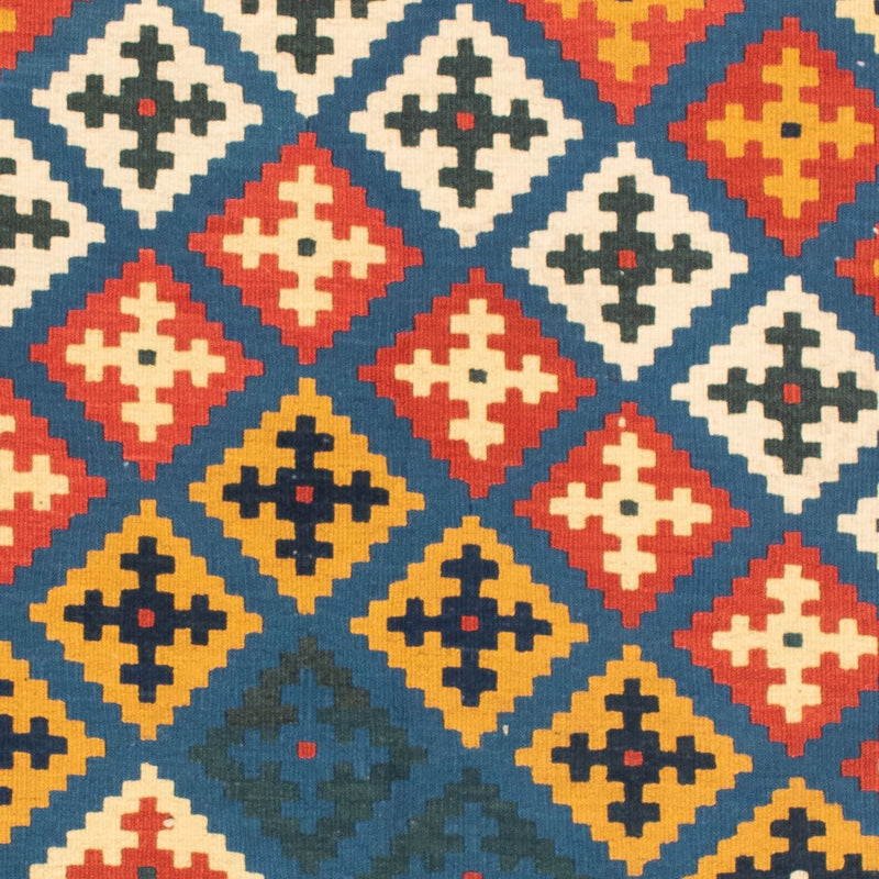 Tappeto Kelim - Orientale quadrato  - 104 x 100 cm - blu scuro