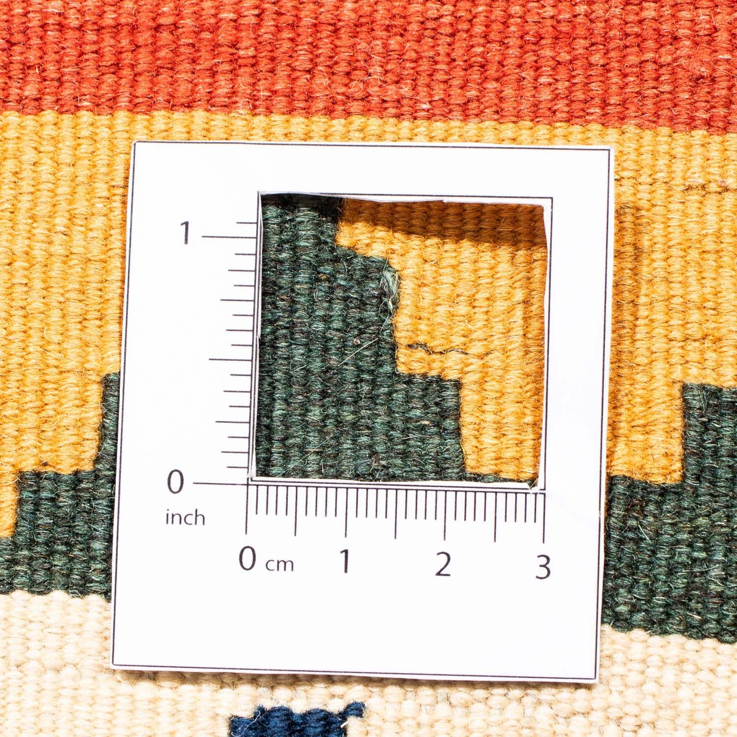 Tappeto Kelim - Orientale quadrato  - 105 x 100 cm - rosso scuro