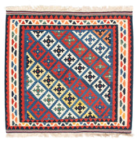 Tappeto Kelim - Orientale quadrato  - 104 x 97 cm - blu