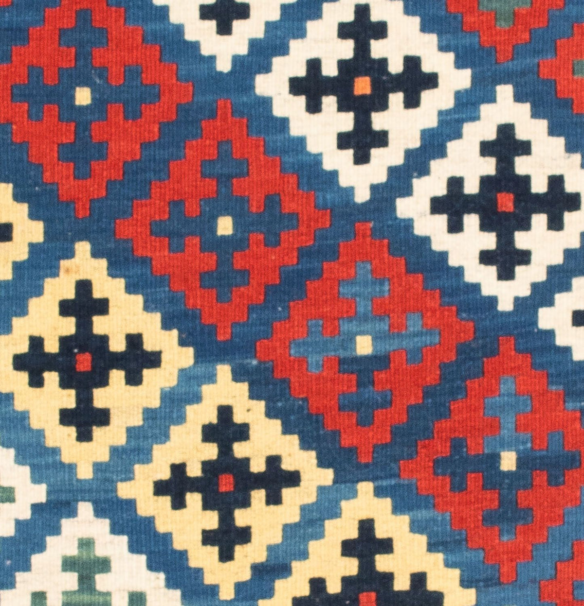 Tappeto Kelim - Orientale quadrato  - 104 x 97 cm - blu