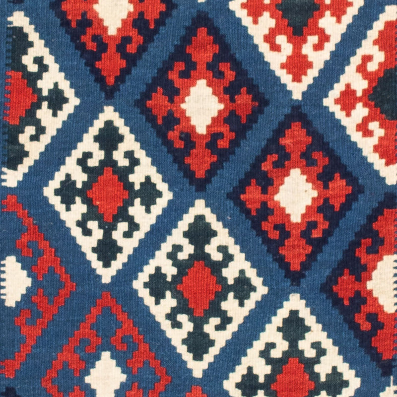 Tappeto Kelim - Orientale quadrato  - 104 x 100 cm - blu scuro