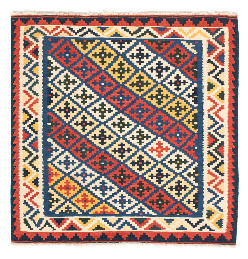 Tappeto Kelim - Orientale quadrato  - 104 x 102 cm - blu