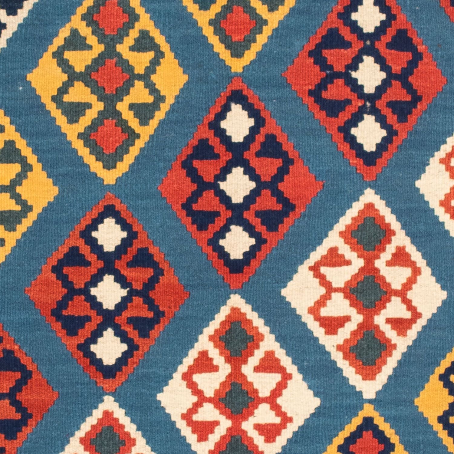 Tappeto Kelim - Orientale quadrato  - 101 x 99 cm - blu scuro
