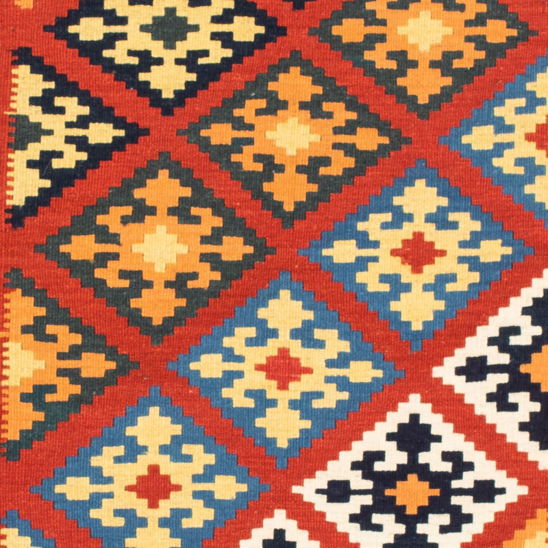 Tappeto Kelim - Orientale quadrato  - 101 x 93 cm - rosso scuro