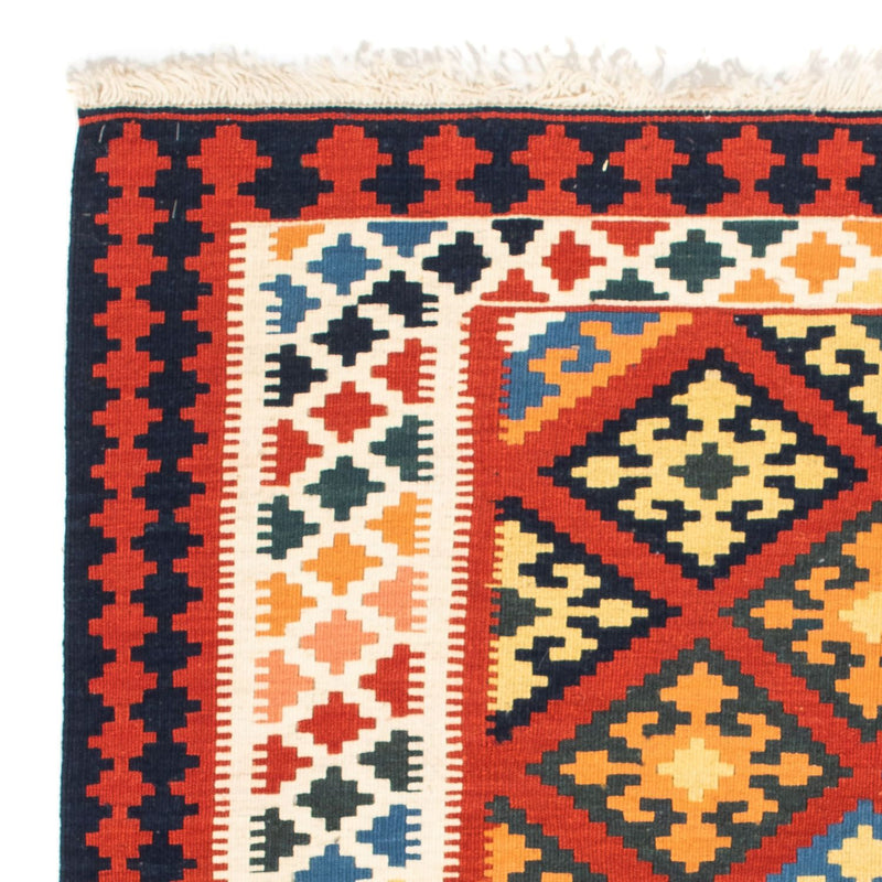 Tappeto Kelim - Orientale quadrato  - 101 x 93 cm - rosso scuro