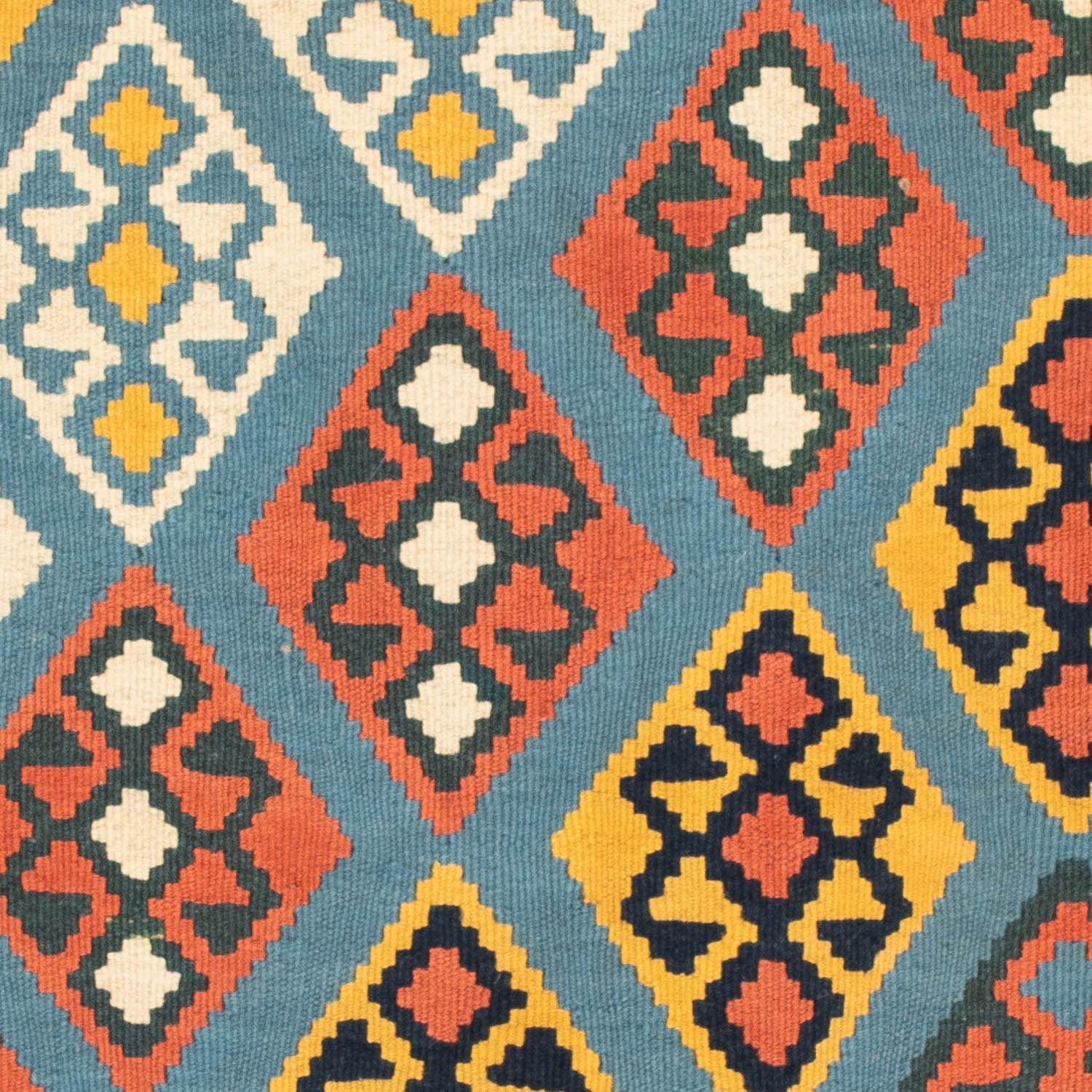 Tappeto Kelim - Orientale quadrato  - 100 x 98 cm - blu chiaro