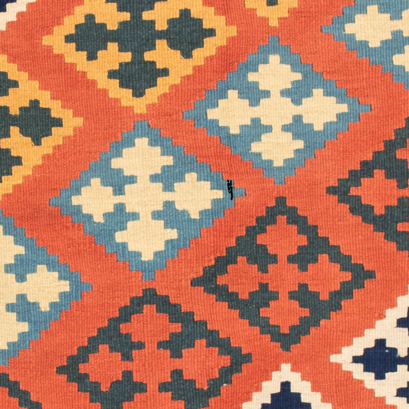 Tappeto Kelim - Orientale quadrato  - 106 x 106 cm - arancione