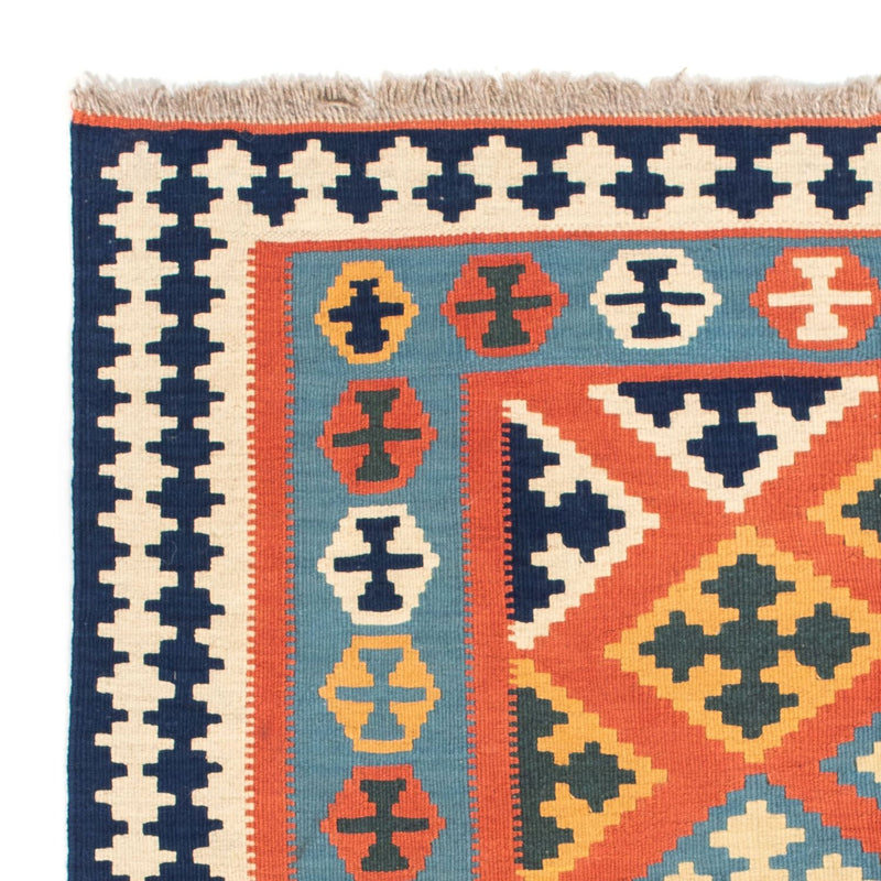 Tappeto Kelim - Orientale quadrato  - 106 x 106 cm - arancione