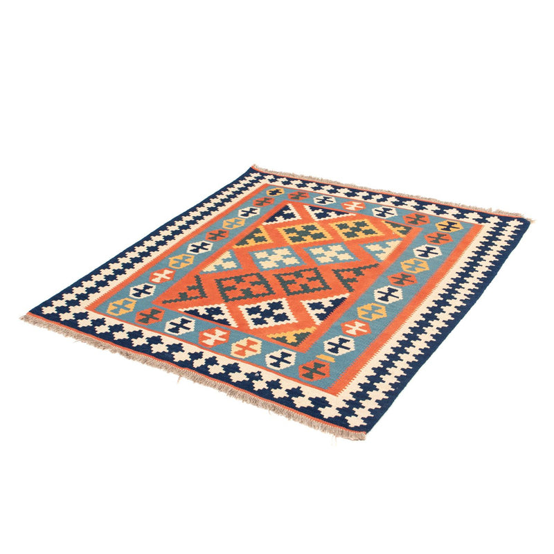 Tappeto Kelim - Orientale quadrato  - 106 x 106 cm - arancione