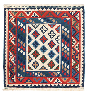 Tappeto Kelim - Orientale quadrato  - 104 x 102 cm - multicolore