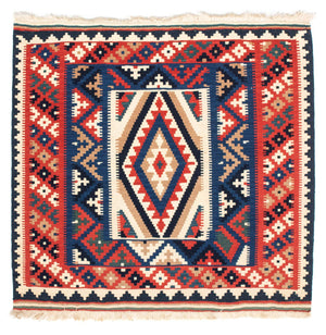 Tappeto Kelim - Orientale quadrato  - 106 x 100 cm - multicolore