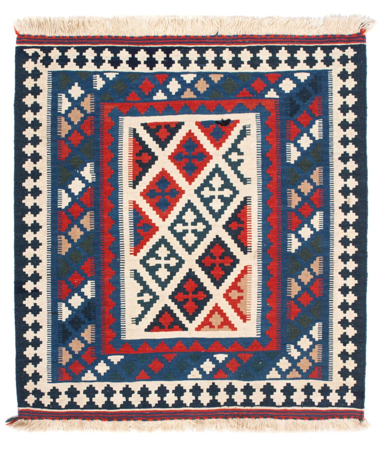 Tappeto Kelim - Orientale quadrato  - 108 x 103 cm - blu