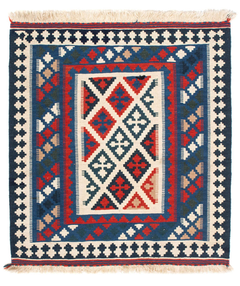 Tappeto Kelim - Orientale quadrato  - 108 x 103 cm - blu