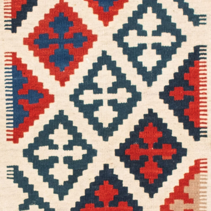 Tappeto Kelim - Orientale quadrato  - 108 x 103 cm - blu