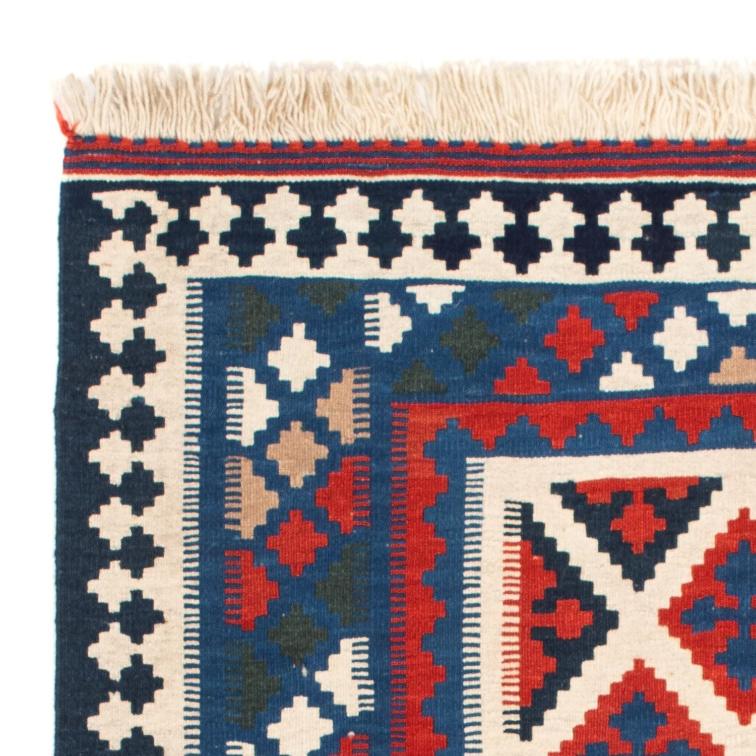 Tappeto Kelim - Orientale quadrato  - 108 x 103 cm - blu