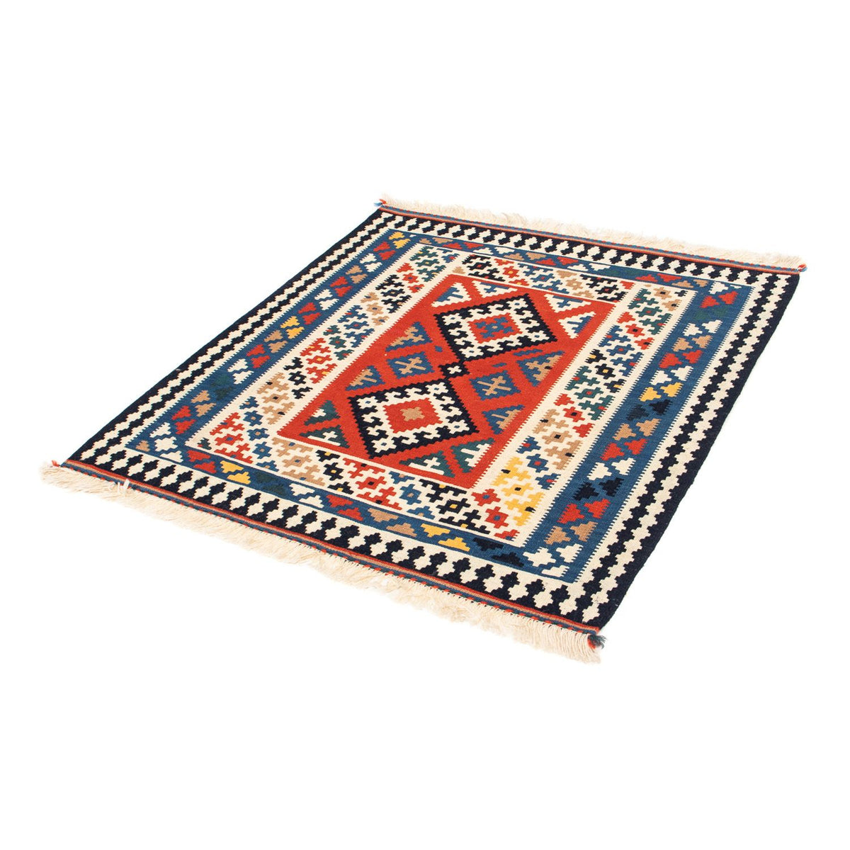 Tappeto Kelim - Orientale quadrato  - 106 x 100 cm - multicolore