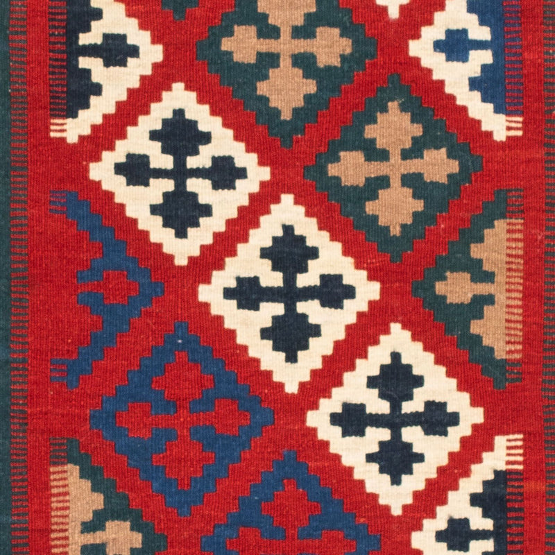 Tappeto Kelim - Orientale quadrato  - 104 x 98 cm - blu