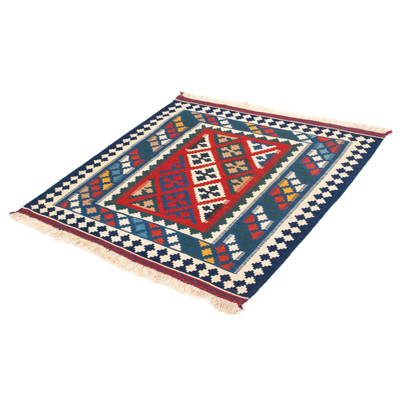 Tappeto Kelim - Orientale quadrato  - 104 x 98 cm - blu