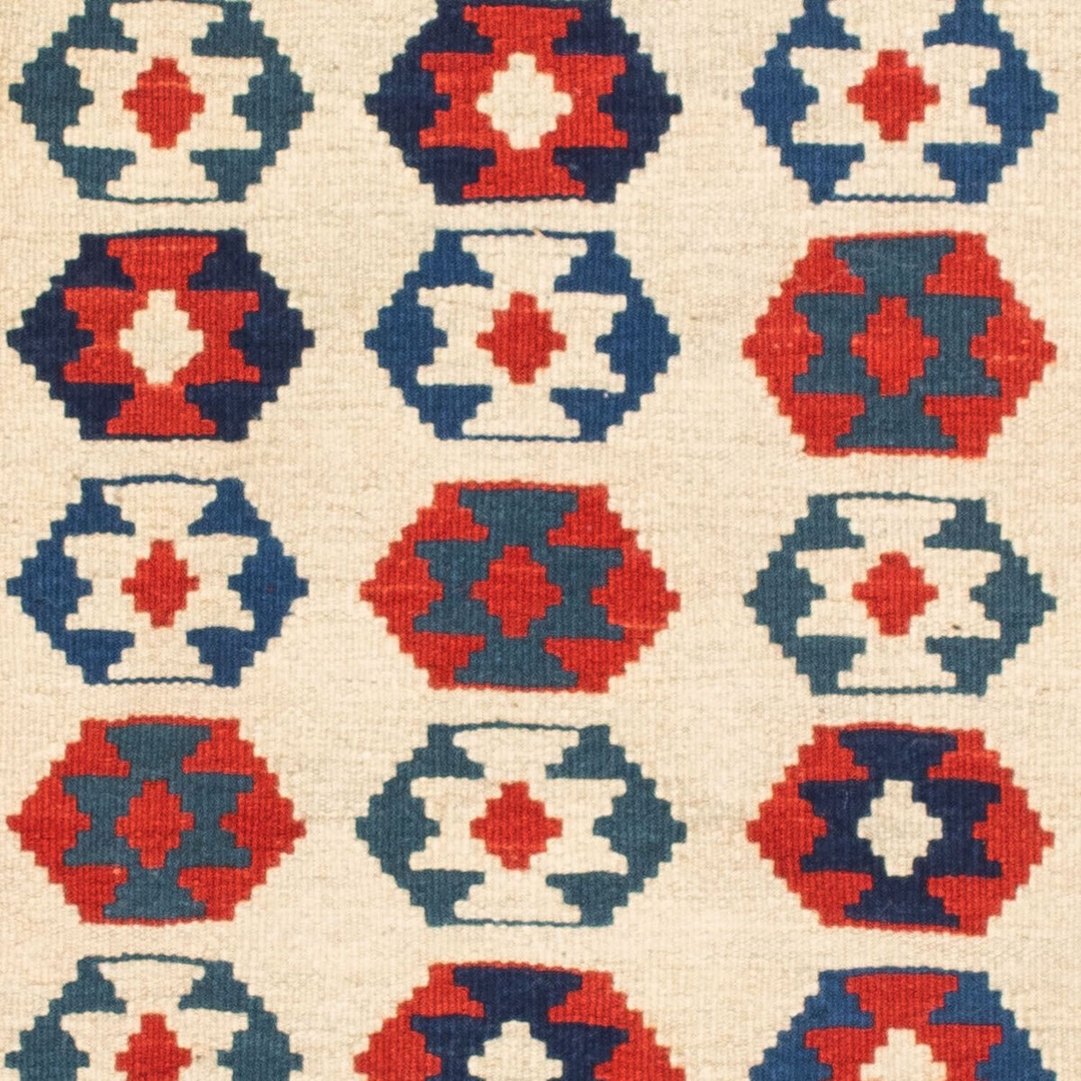 Tappeto Kelim - Orientale quadrato  - 103 x 103 cm - beige