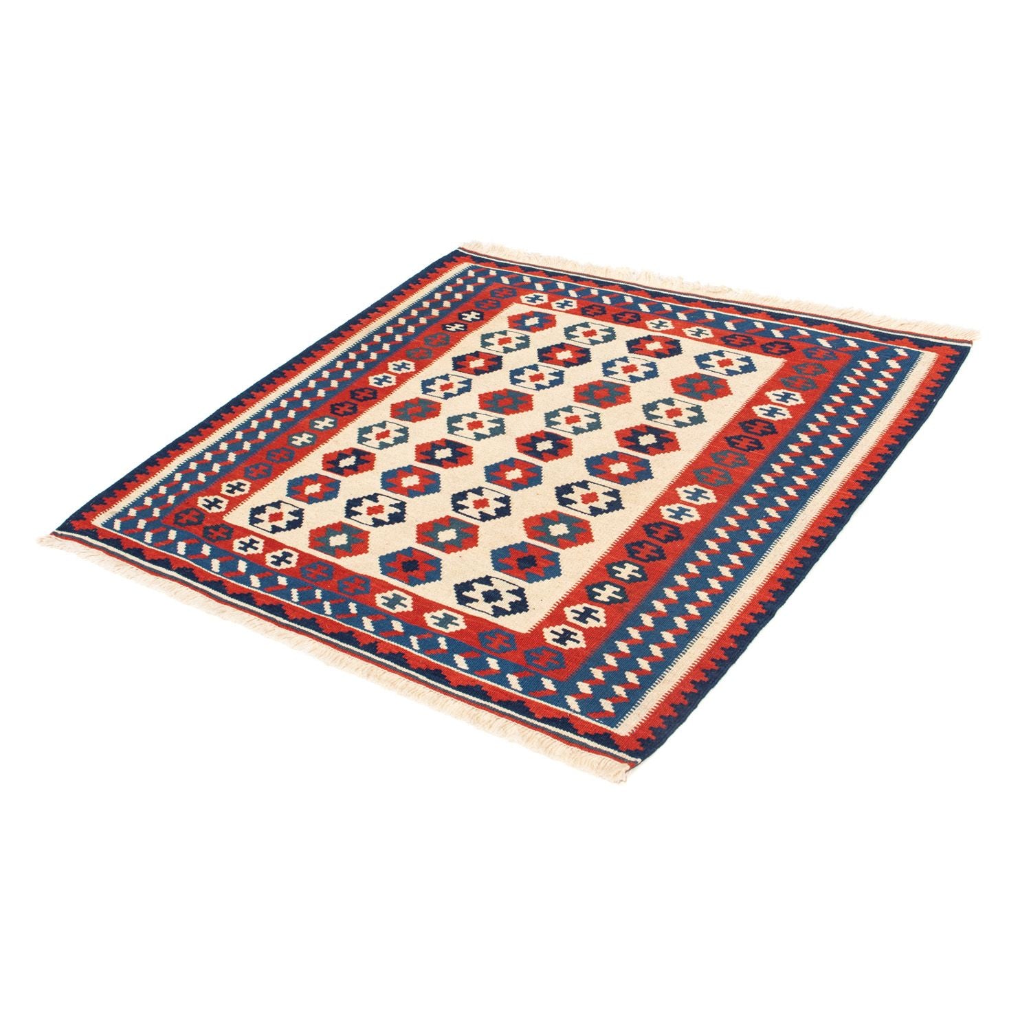 Tappeto Kelim - Orientale quadrato  - 103 x 103 cm - beige
