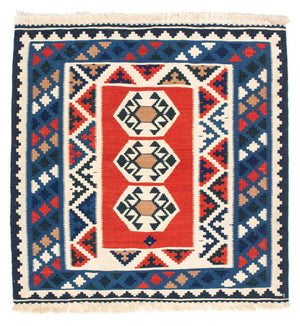 Tappeto Kelim - Orientale quadrato  - 103 x 103 cm - multicolore