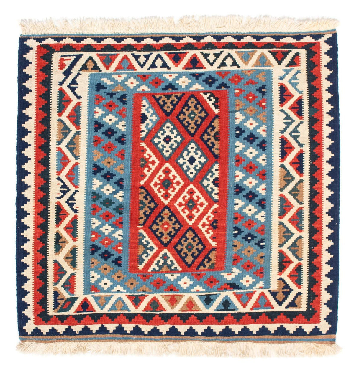 Tappeto Kelim - Orientale quadrato  - 104 x 100 cm - multicolore