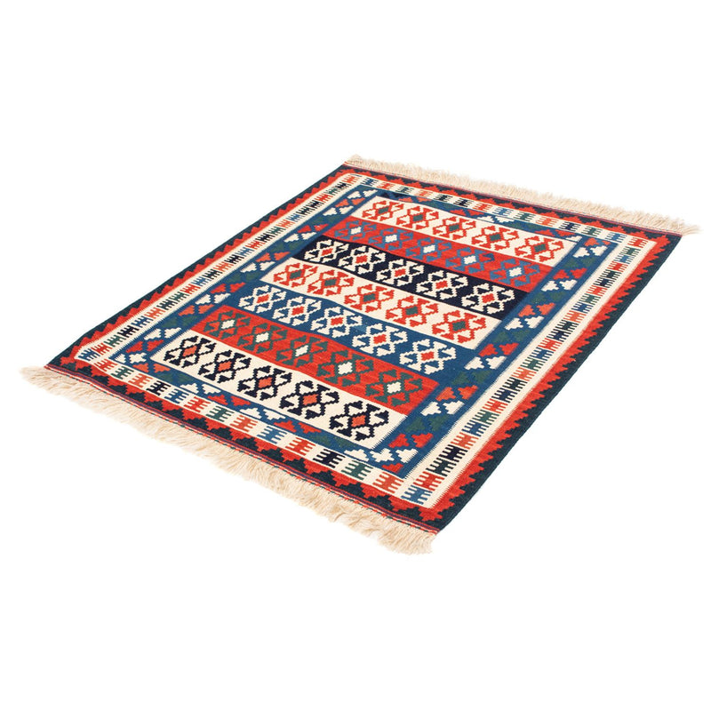 Tappeto Kelim - Orientale quadrato  - 110 x 100 cm - blu