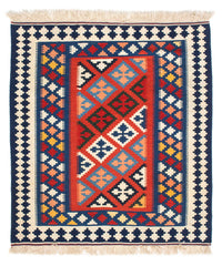 Tappeto Kelim - Orientale quadrato  - 118 x 102 cm - blu