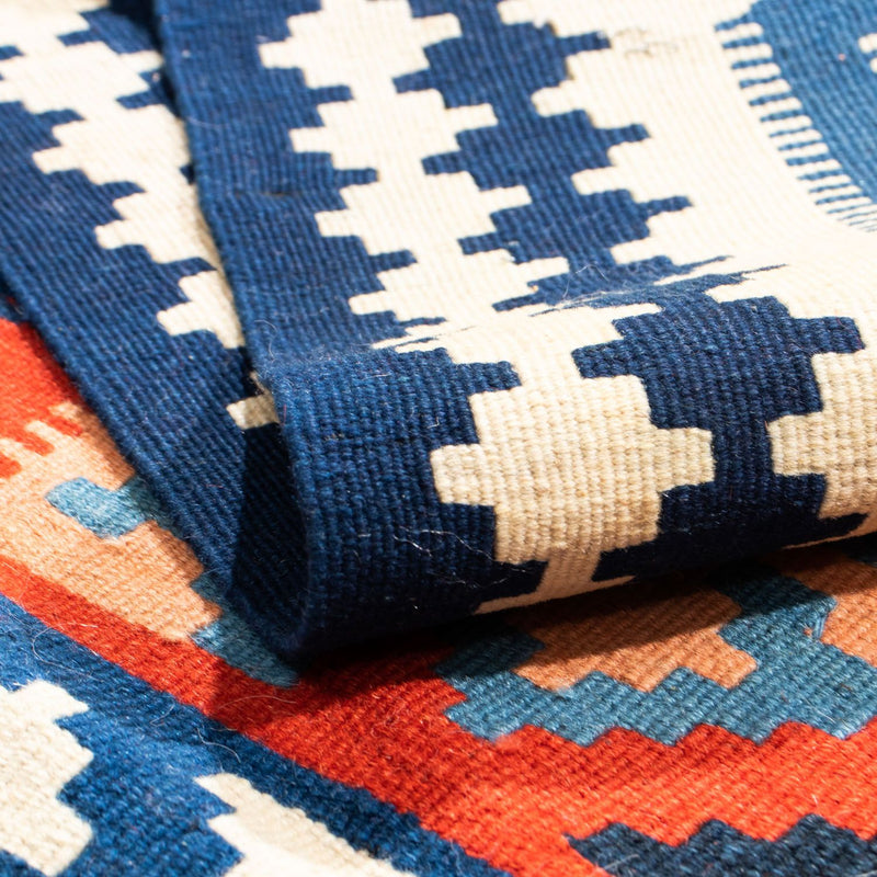 Tappeto Kelim - Orientale quadrato  - 118 x 102 cm - blu