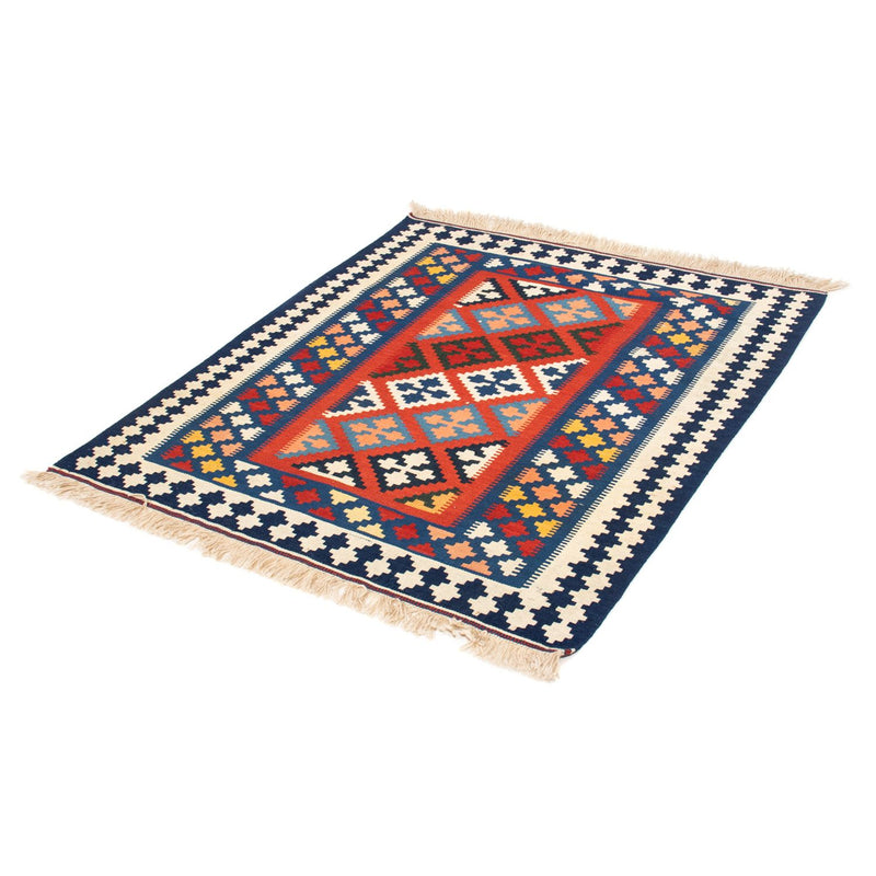 Tappeto Kelim - Orientale quadrato  - 118 x 102 cm - blu