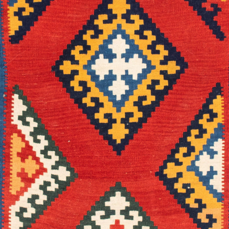 Tappeto Kelim - Orientale quadrato  - 113 x 110 cm - rosso