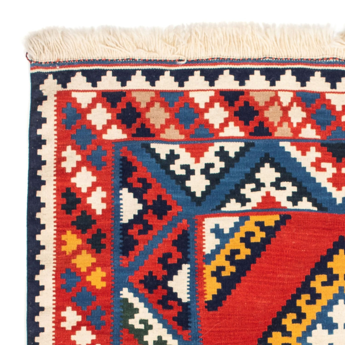 Tappeto Kelim - Orientale quadrato  - 113 x 110 cm - rosso