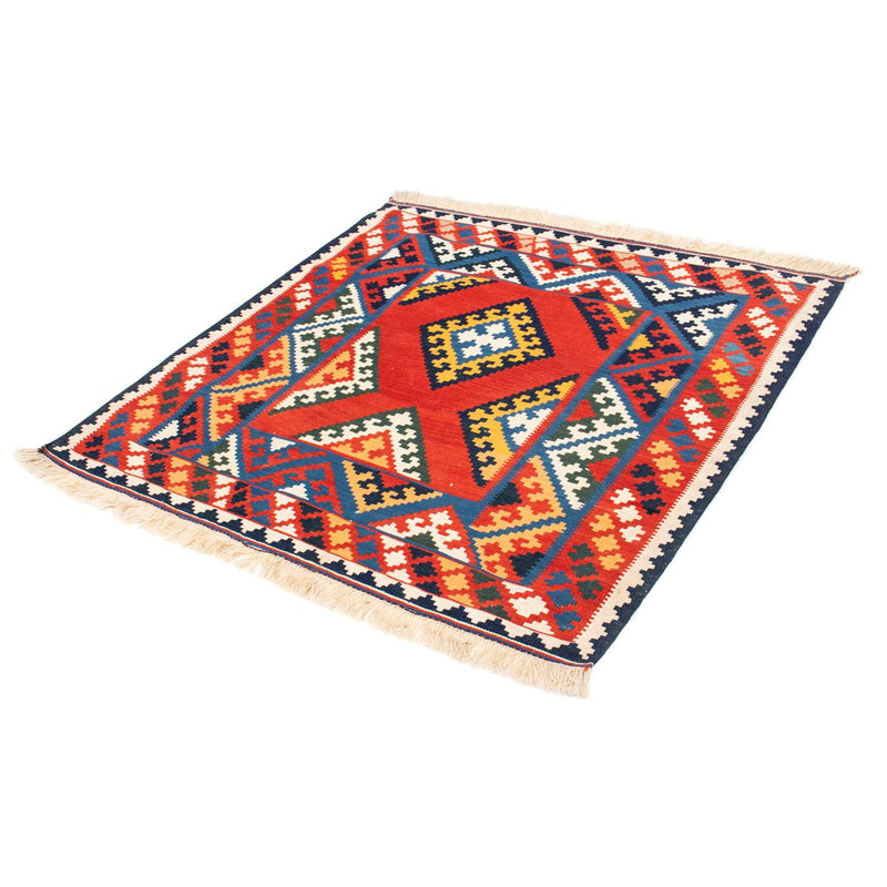Tappeto Kelim - Orientale quadrato  - 113 x 110 cm - rosso