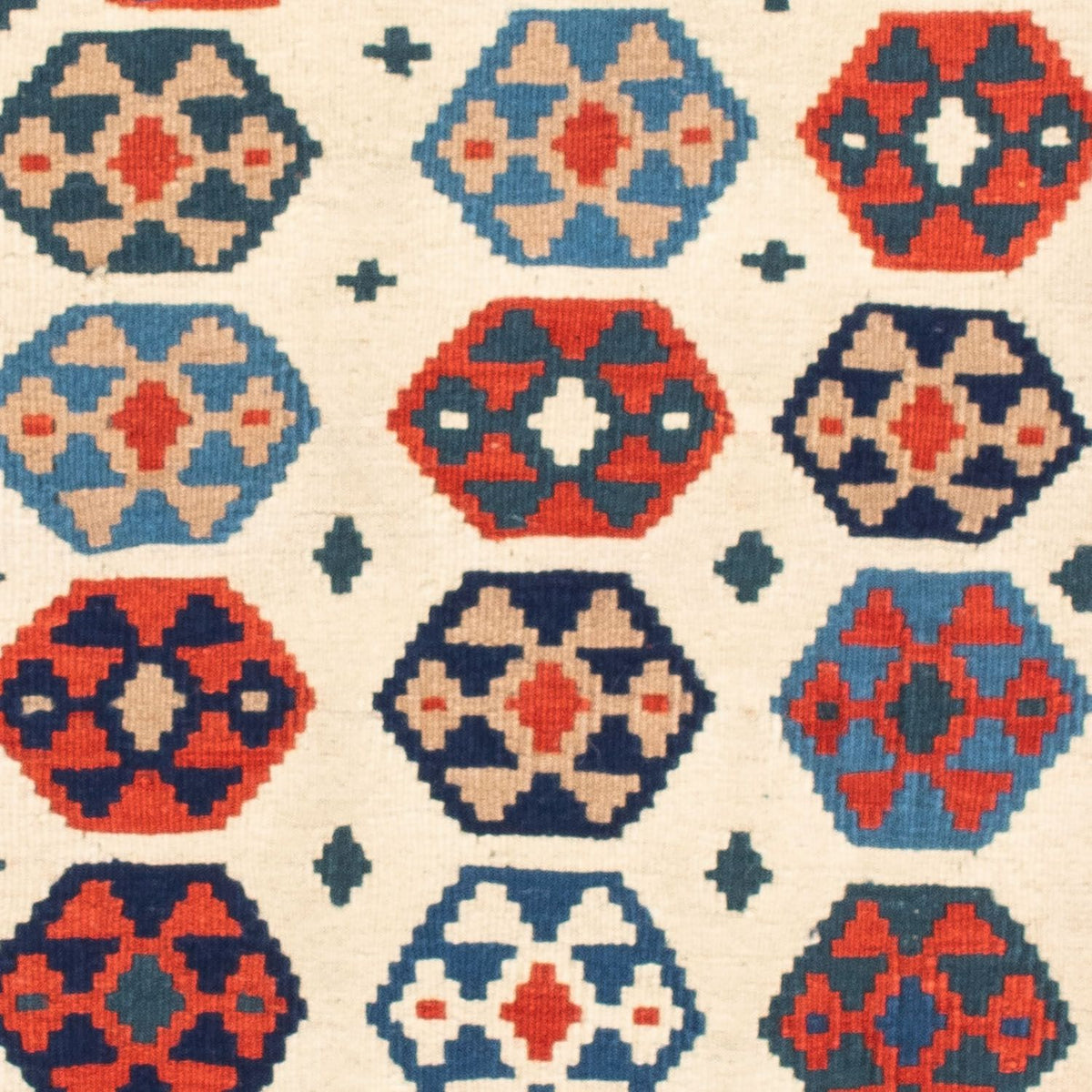 Tappeto Kelim - Orientale quadrato  - 104 x 102 cm - beige