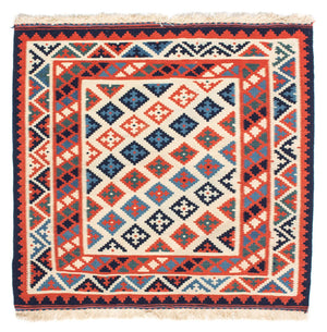 Tappeto Kelim - Orientale quadrato  - 110 x 104 cm - ruggine