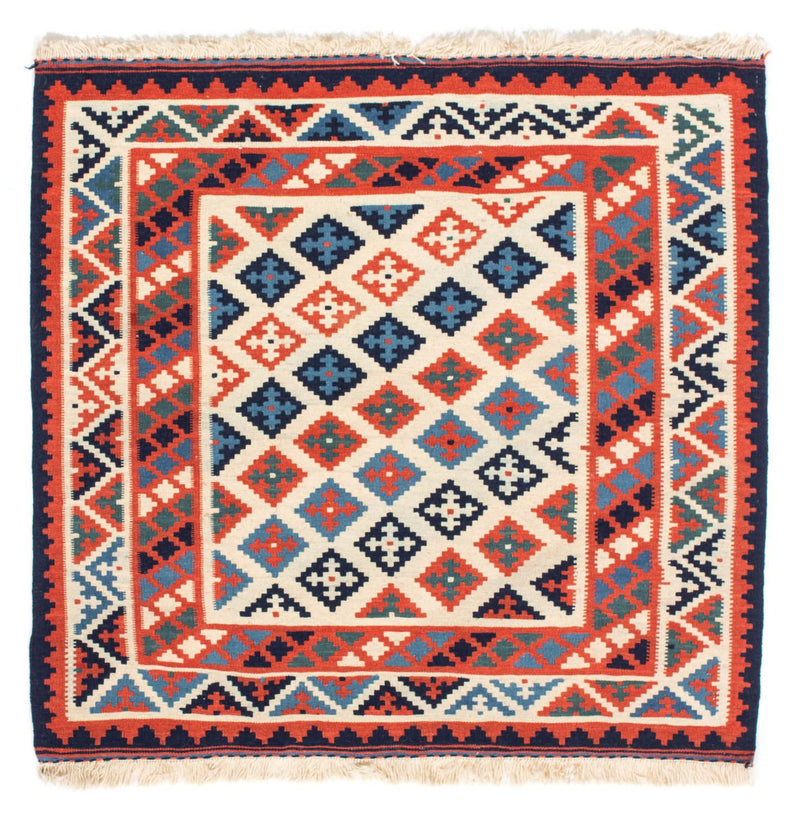Tappeto Kelim - Orientale quadrato  - 110 x 104 cm - ruggine