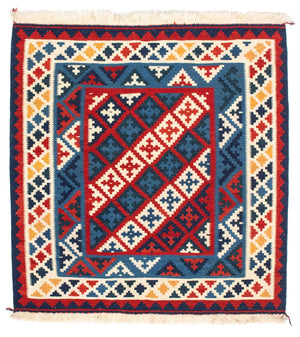 Tappeto Kelim - Orientale quadrato  - 105 x 104 cm - multicolore