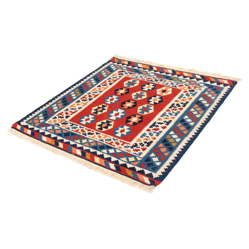 Tappeto Kelim - Orientale quadrato  - 110 x 105 cm - blu