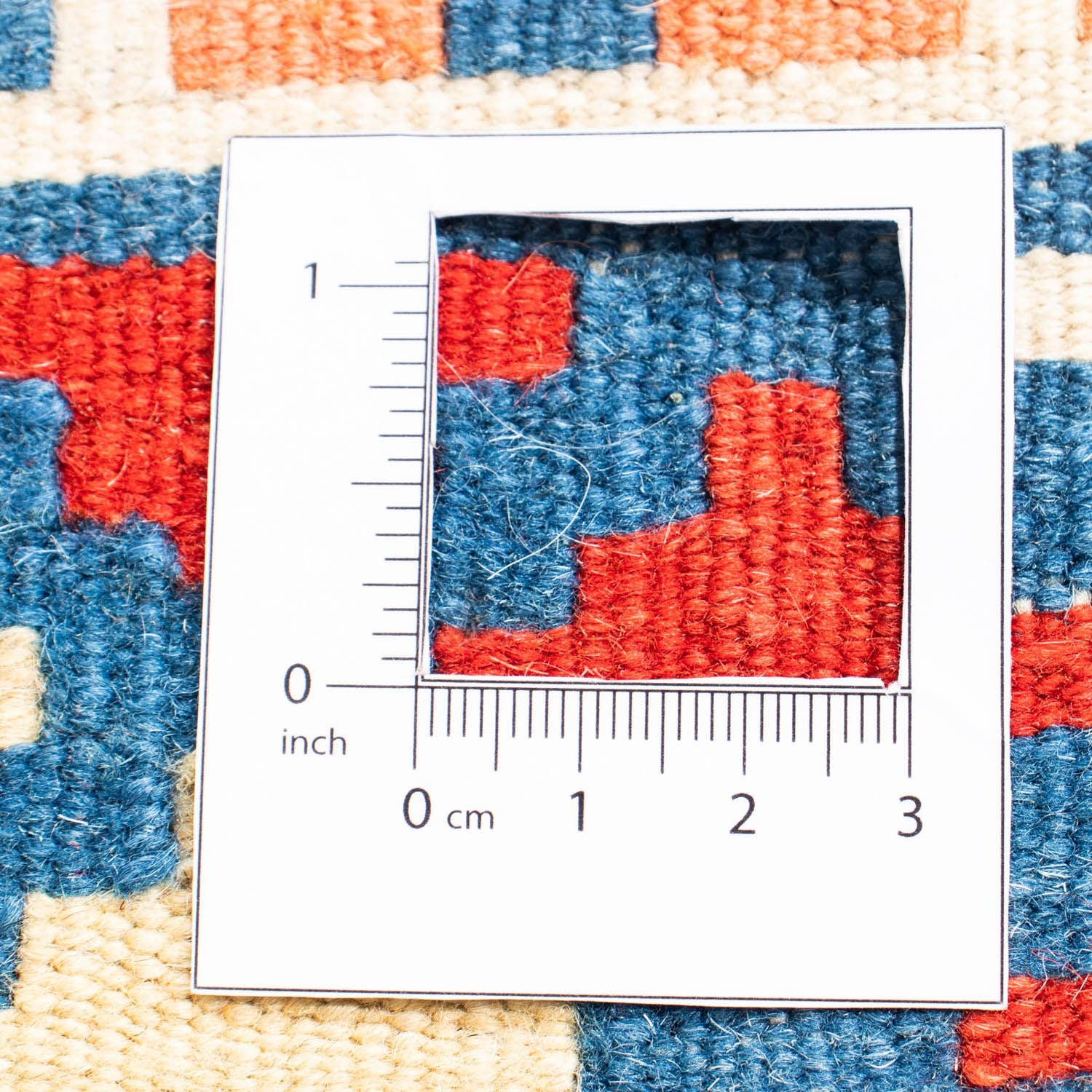Tappeto Kelim - Orientale quadrato  - 110 x 105 cm - blu
