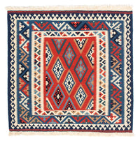Tappeto Kelim - Orientale quadrato  - 100 x 98 cm - blu